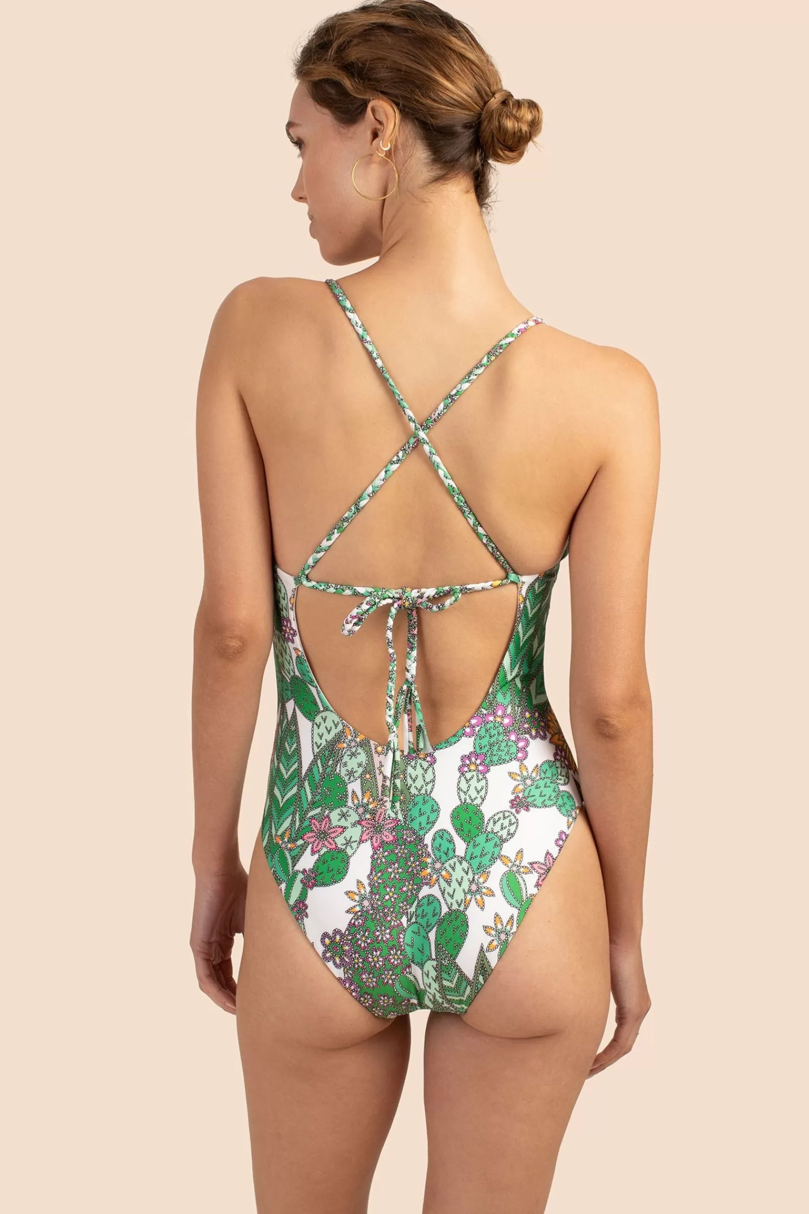 Women Trina Turk Cacti Cut-Out Maillot