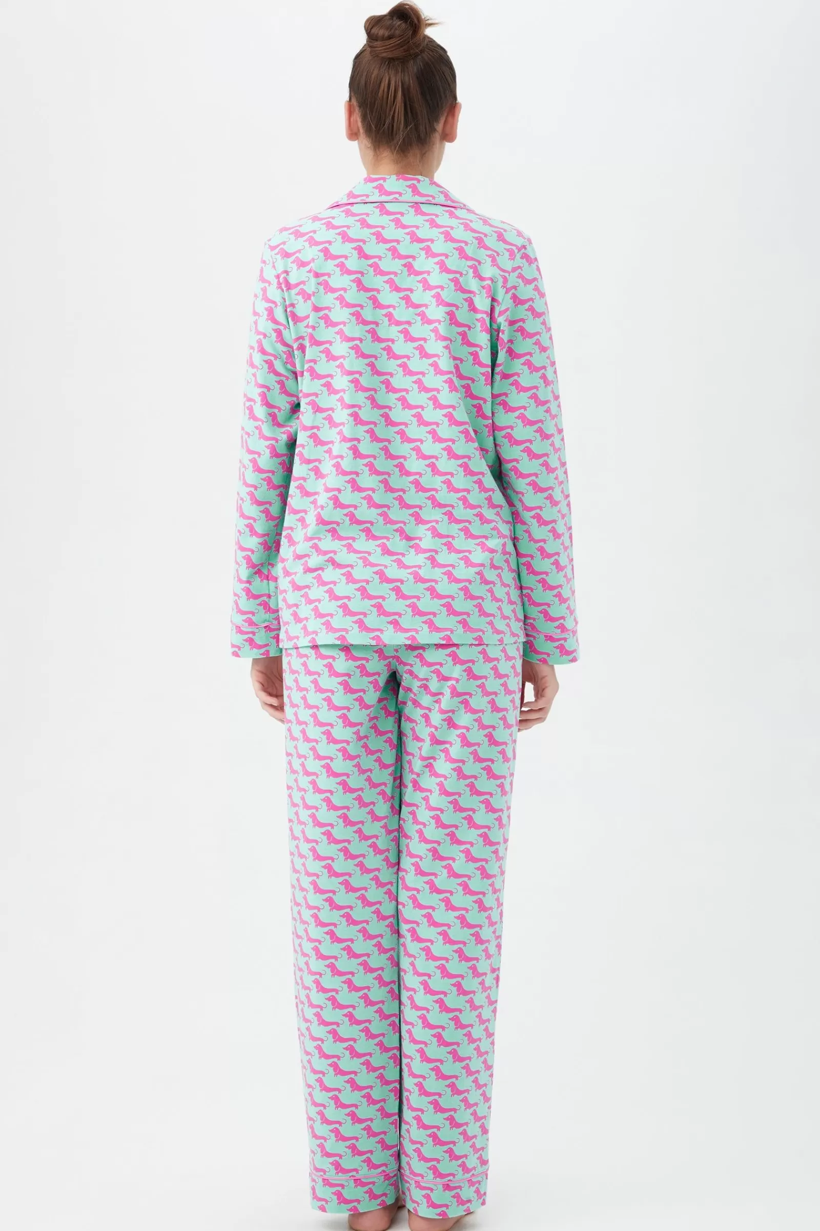 Women Trina Turk Dog Walk Classic Pj Set