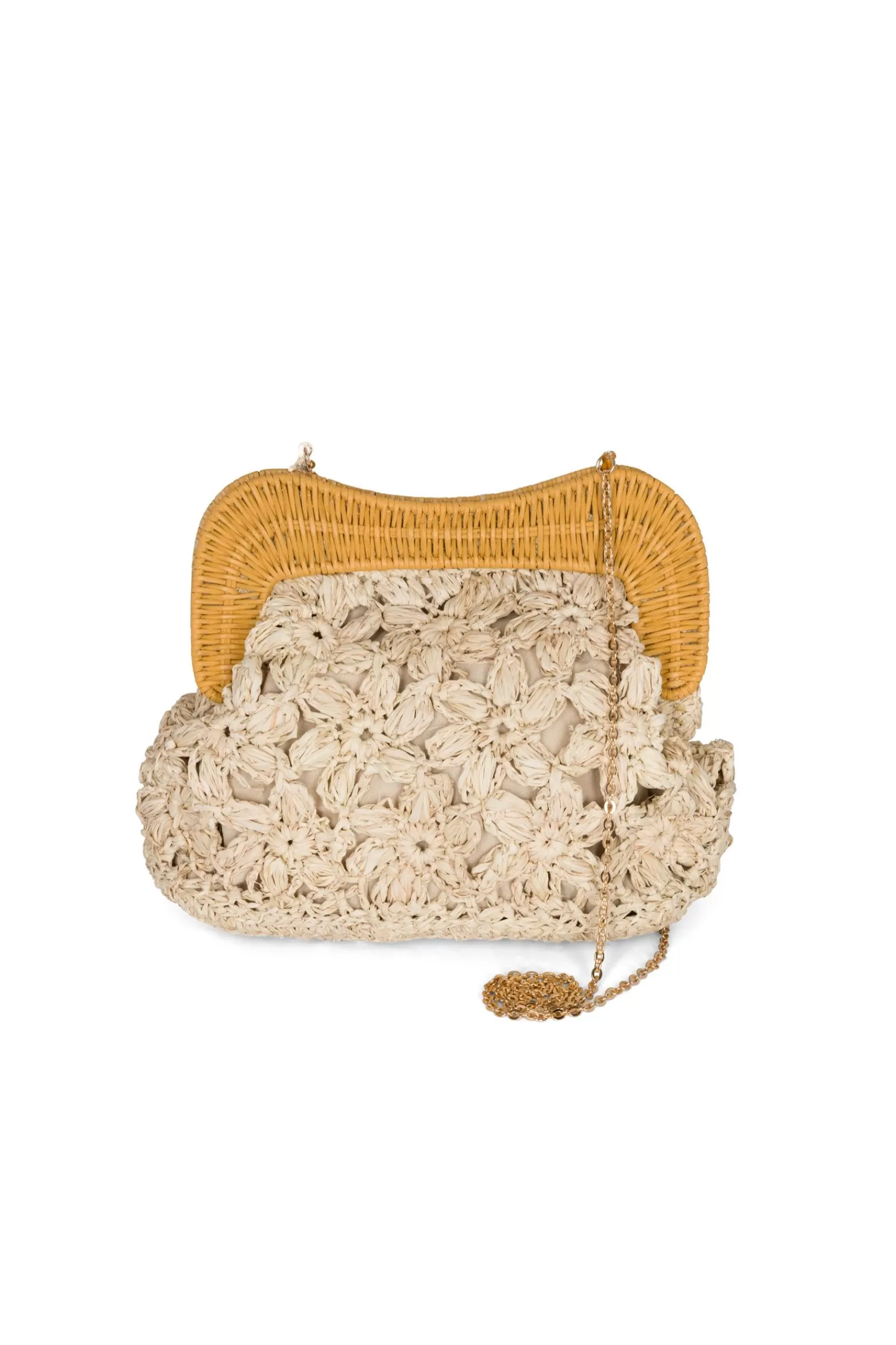 Trina Turk Kayu Willow Rattan Clutch