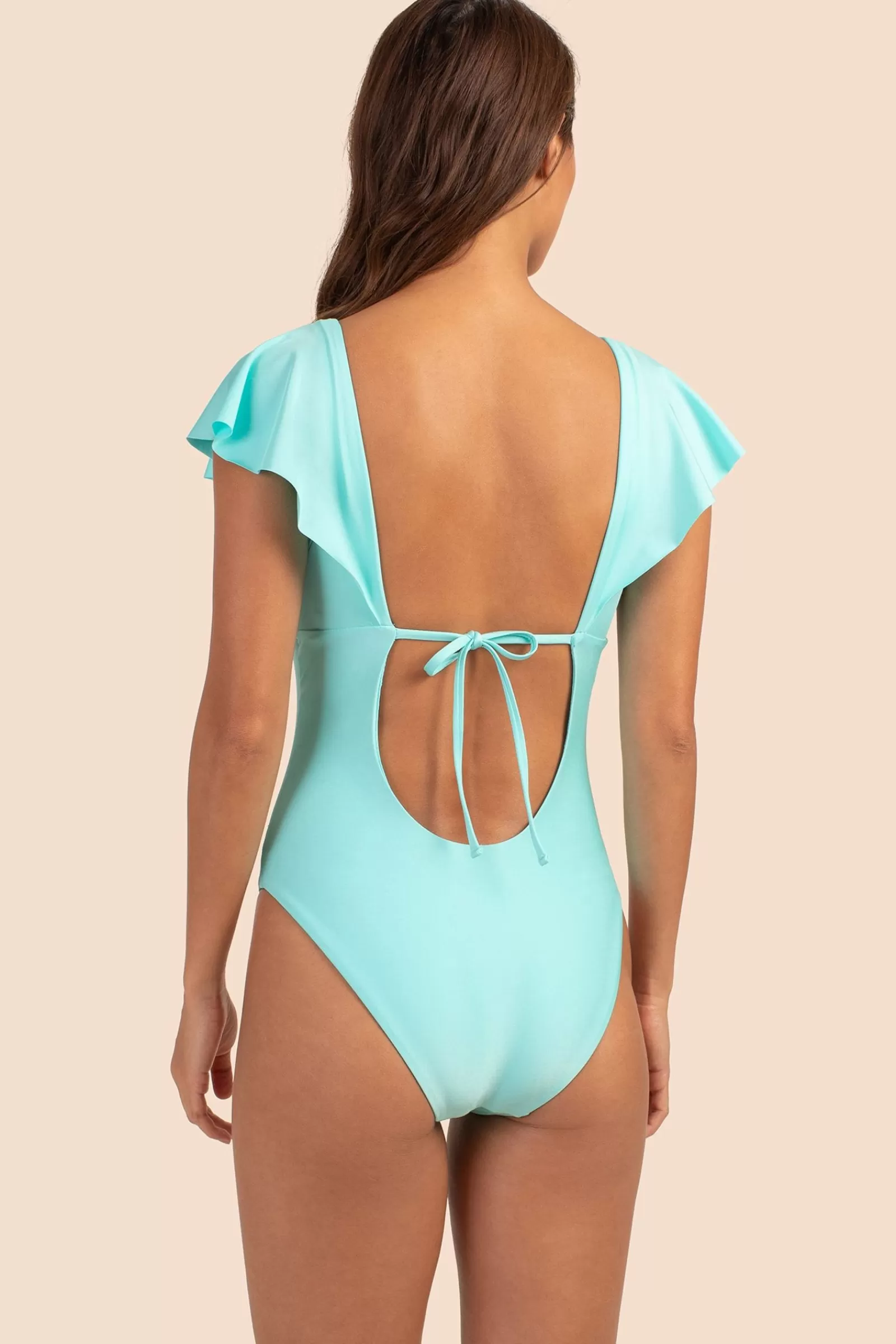 Women Trina Turk Monaco Solids Flutter Maillot