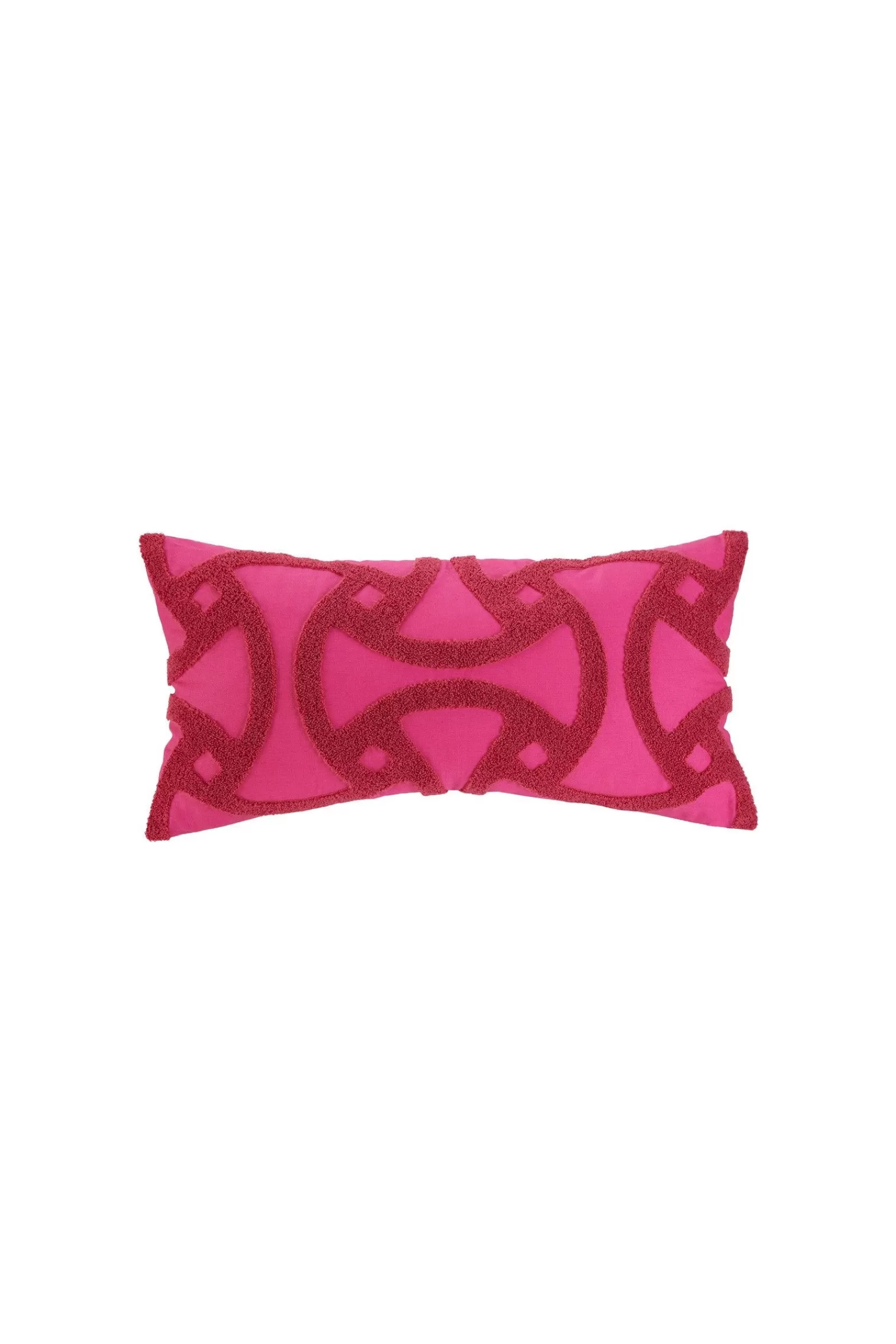 Trina Turk Pink Tonal Tufted Throw Pillow 12" X 24"