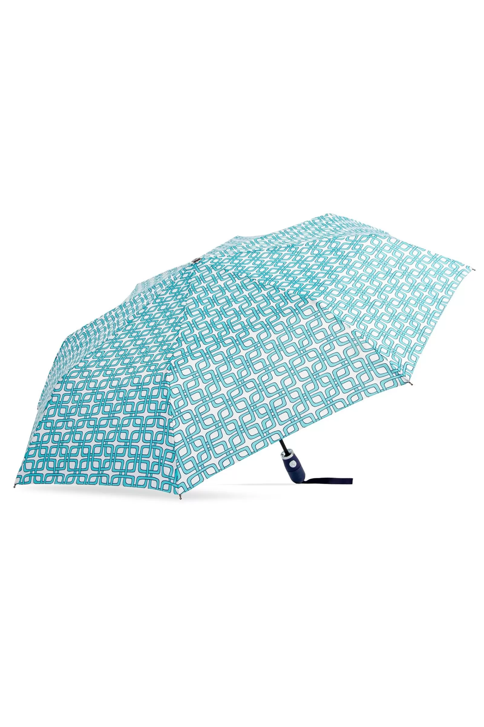 Trina Turk Blue Breeze Block Compact Umbrella