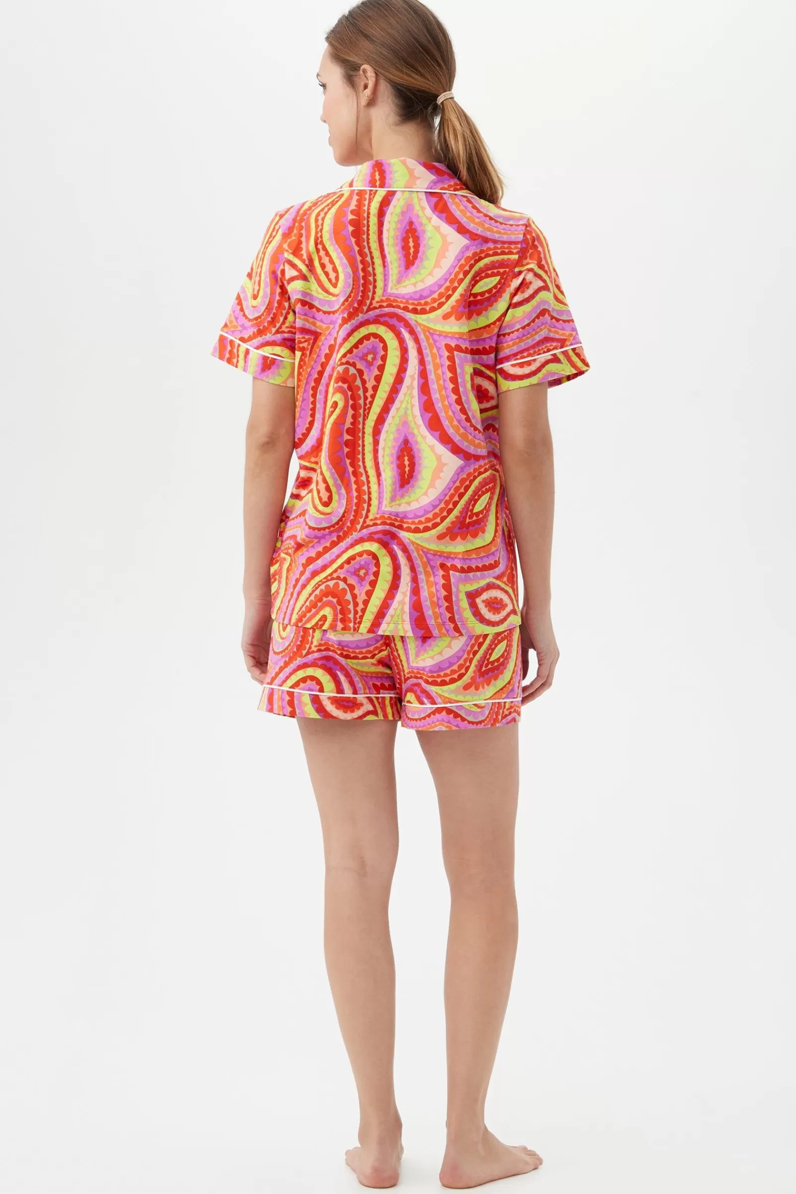 Women Trina Turk Vivacious Women'S Short Sleeve Shorty Jersey Pj Set