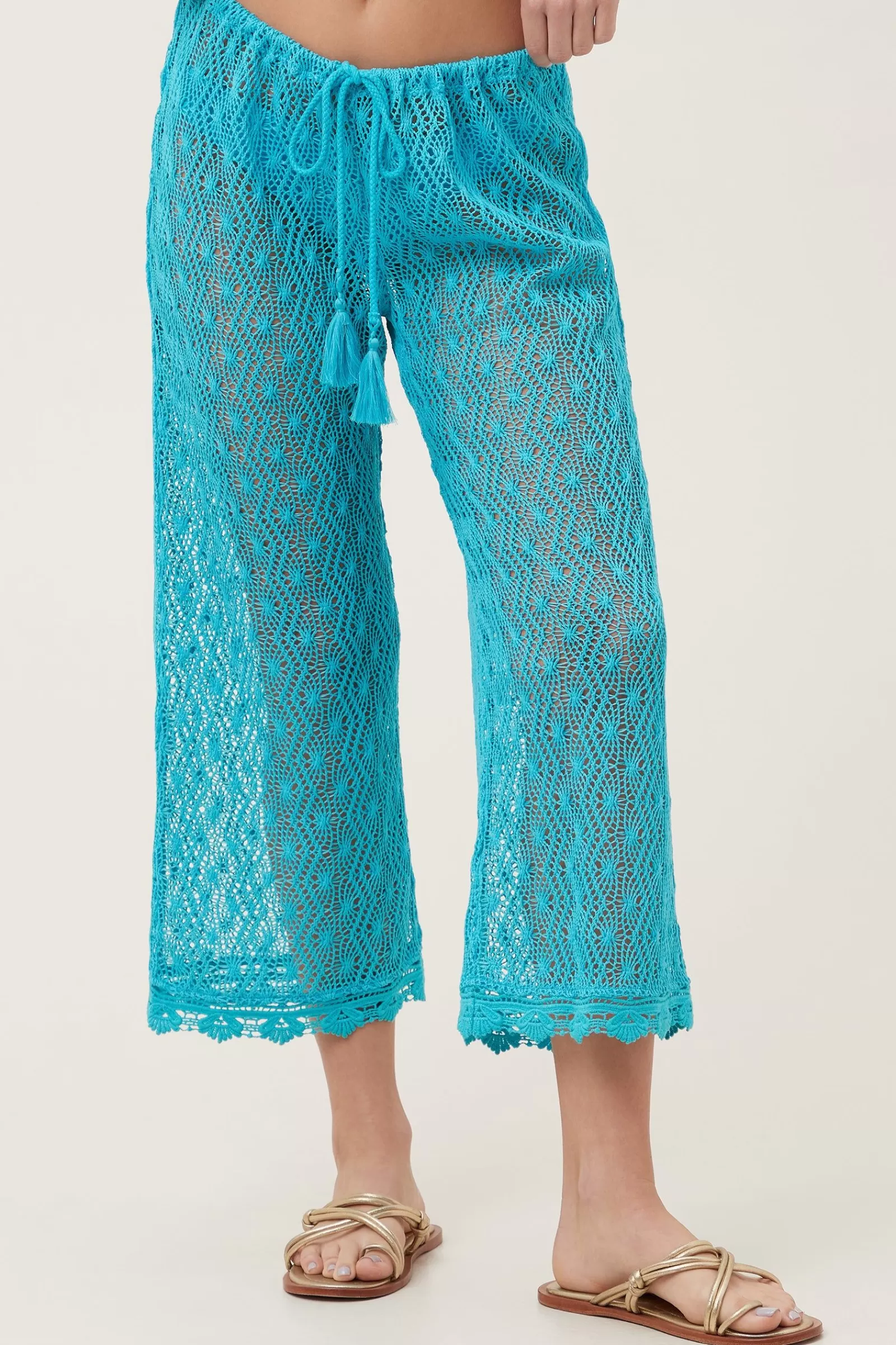 Women Trina Turk Whim Crochet Crop Pant